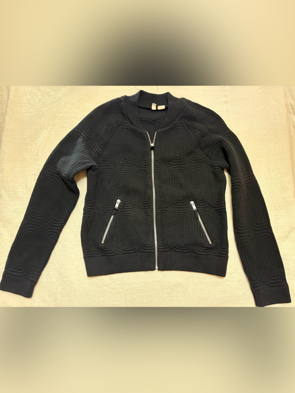 Moth Anthropologie cotton knit bomber sweater jacket size small